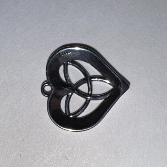 Triquetra Heart Design Sterling Silver Pendant - Picture 10 of 16